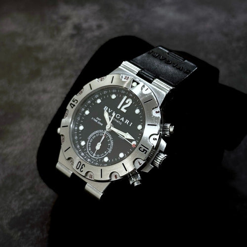 BVLGARI Diagono Scuba GMT SD38SGMT 男裝錶