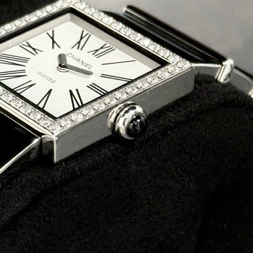 CHANEL Mademoiselle H0830 鑲鑽方形女裝錶