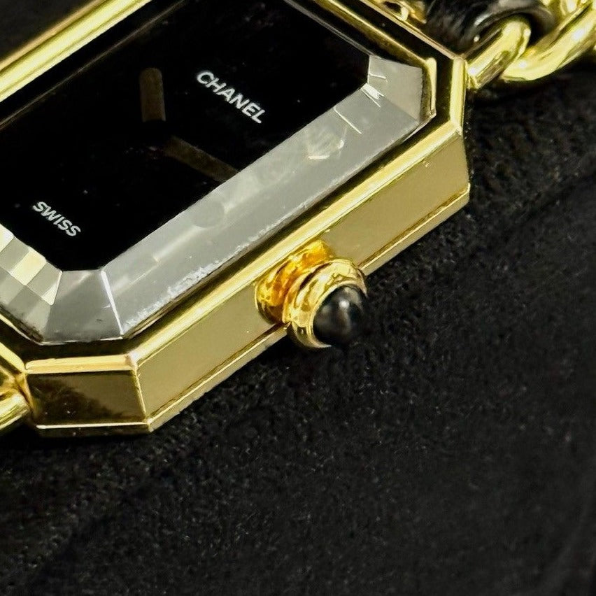 CHANEL Premiere H0001 復古黑金鏈帶女裝錶