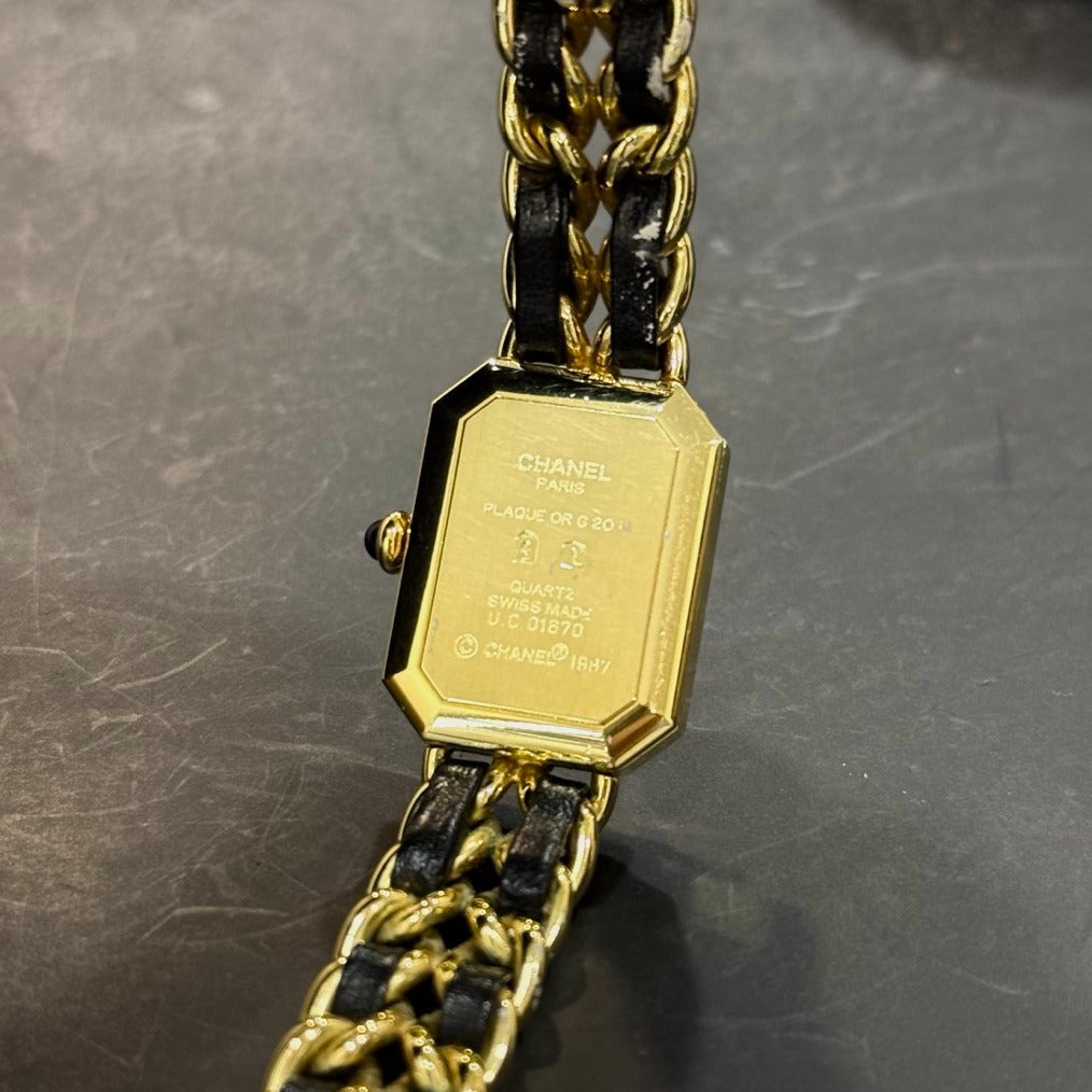 CHANEL Premiere H0001 復古黑金鏈帶女裝錶