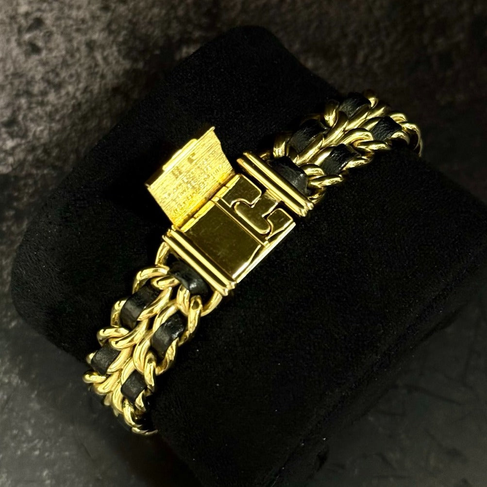CHANEL Premiere H0001 復古黑金鏈帶女裝錶
