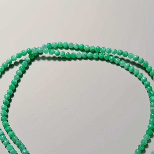 果綠翡翠項鍊 3.7mm